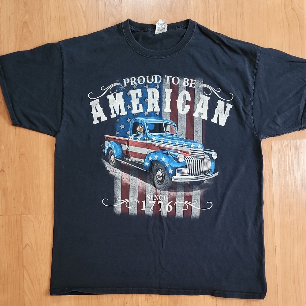 Vintage Fruit Of The Loom Proud To Be An American Short Sleeve Tee Unisex